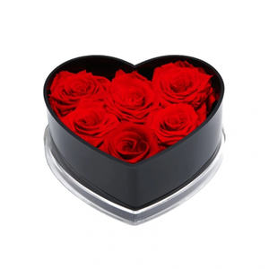 Caja de exhibición de flores de Rosa acrílicas, transparente, personalizada, en forma de corazón, de alta calidad, para regalo - Product Image 4