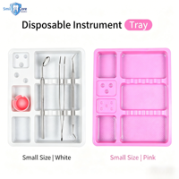 Boîte à instruments dentaires jetables de haute qualité, plateau de rangement en plastique pour instruments buccaux, plateau de rangement pour placer les outils dentaires