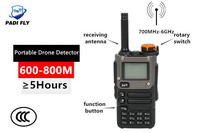 Détecteur anti-drone multi-bandes 800-1500 MHz avec alarme de détection de télécommande UAV, portée longue distance de 1 à 2 km pour drones DJI Autel FPV