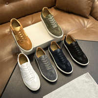 Chaussures de skate décontractées pour hommes, style luxe, artisanat original, en cuir véritable, à lacets, baskets quotidiennes, chaussures plates toutes saisons, artisanat original