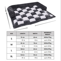 Canapé-lit pour chien et chat, moderne, luxueux, fait main, cousu, écologique, en peluche, confortable, amovible et lavable, vente en gros