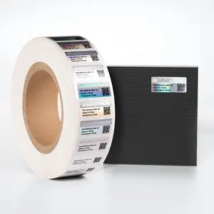 Stiker pabrik holografis hot stamping label roll dan lembar pengiriman label keamanan printer holo barcode anti palsu