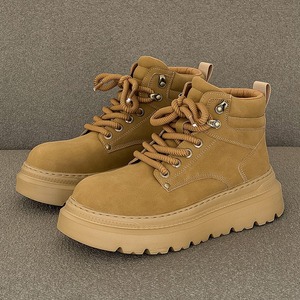 Men's <b>Winter</b> Fleece-lined <b>Boots</b> 2025 New Style Outdoor Anti-slip Thick-soled Heightening <b>Work</b> <b>Boots</b> - Product Image 1