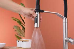 Robinet de cuisine en acier inoxydable écologique à aspiration magnétique, robinet extractible, robinet mélangeur d'eau pour évier commercial - Product Image 5