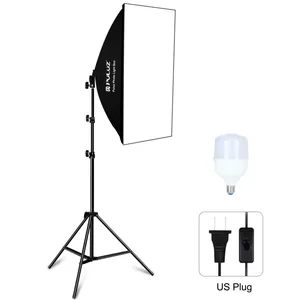 PULUZ 50x70cm Photography Studio Softbox + 2m Tripod Mount Stand + Single E27 30W 5700K White Light LED Bulb Photography Kit