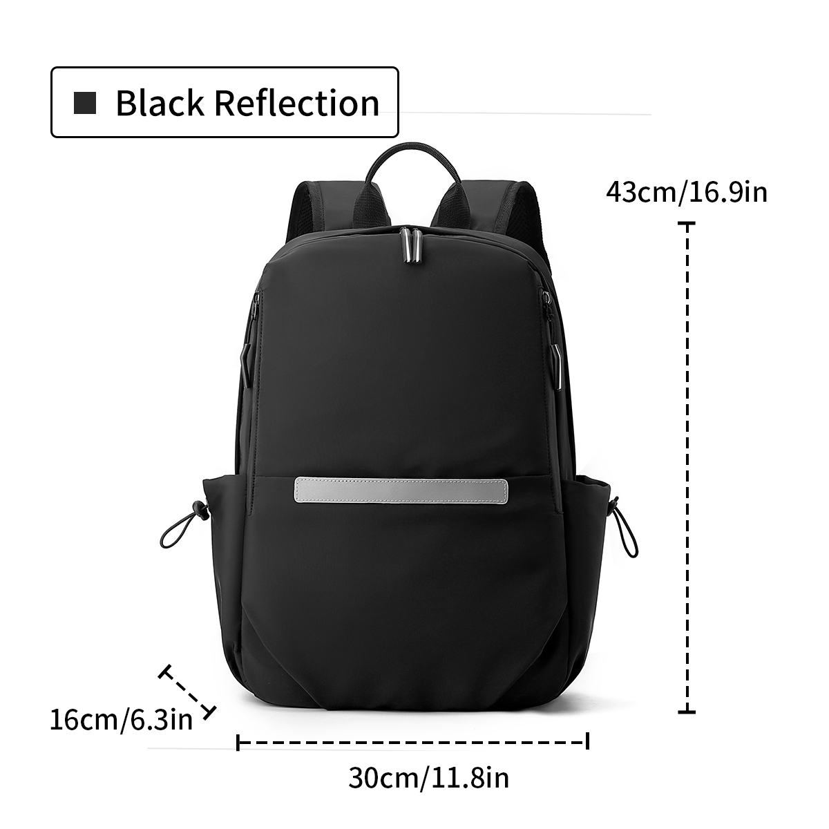 Black+reflective stripe