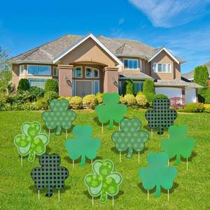 Lumières LED trèfle porte-bonheur pour la Saint-Patrick, décoration de jardin et de patio extérieur, arrangements saisonniers - Product Image 2