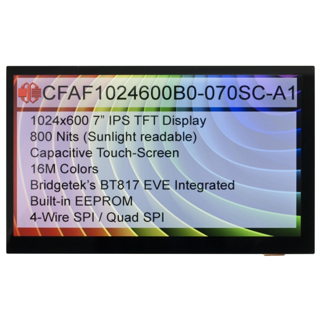 New And Original CFAF1024600B0-070SC-A1 GRAPHIC DISPLAY TFT RGB 7" Optoelectronics/LCD, OLED, Graphic