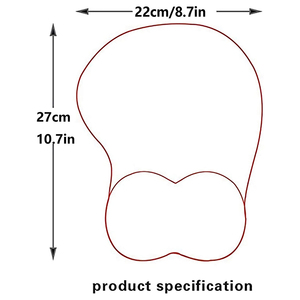 Tapis de souris 3D en Silicone, imprimé personnalisé OEM, animé japonais, seins, fesses, repose-poignet, Sexy - Product Image 2