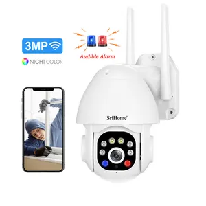 SH039B HD with 3MP Audible Alarm Security Cameras 360 Two way Video IP Camera Surveillance Full color ptz camera outdoor