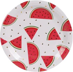 Modern Hot Selling Pink Watermelon Paper <b>Plates</b> for Summer Baby <b>Shower</b> & 1st Birthday Party Decorations 9-Inch - Product Image 2