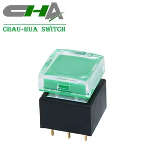 CHA C3026 Series led push press button light switch single double RGB led switch with 15m cap