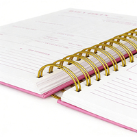Organizador de Libros de Tapa Dura con Impresión Personalizada, Agenda Espiral, Planificador Diario, Diario, Cuaderno, Peso de Papel, Impresión Offset A5