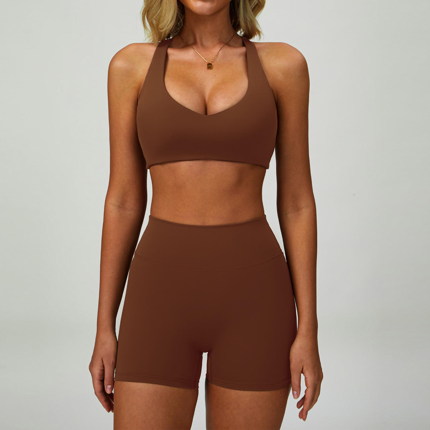 Bra+shorts brown
