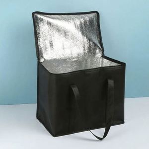 Custom Large Heavy Duty Insulated Aluminum Foil Cooler <b>Bag</b> Washable Collapsible Ice <b>Cooling</b> <b>Bag</b> with Reinforced Side Handle - Product Image 1