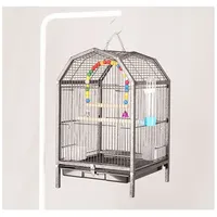 Cage à oiseaux en métal avec roulettes, design anti-évasion, cage à perroquet portable, cage de voyage pour oiseaux de compagnie