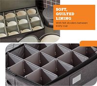 Organisateur de tasses à café de style américain, pliable, grande capacité, en tissu Oxford 600D, 12 compartiments pour les armoires de cuisine