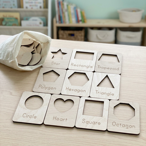 ZROSY Puzzle éducatif gratuit en MDF pour enfants de 3 à 6 ans : Formes géométriques (Étoile, Rectangle, Trapèze, Polygone, Hexagone, Cœur, Carré) - Product Image 2