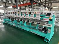 Machine à broder informatisée à 12 têtes, 12 aiguilles, haute vitesse, machine à broder à 12 têtes pour casquettes et t-shirts