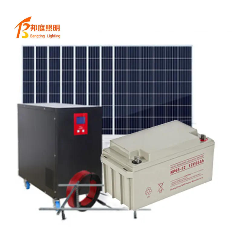 Casa entera 110V 220V 1000W 2KW 3KW 5KW 10KW Generador solar portátil Sistema de energía solar para el hogar