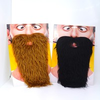 Barbas Postizas para Decoración de Fiestas de Cumpleaños y Halloween, Accesorios para Disfraces de Cine y Televisión, Barbas Completas para Representaciones y Juegos de Rol, Artículos de Cartulina Azul