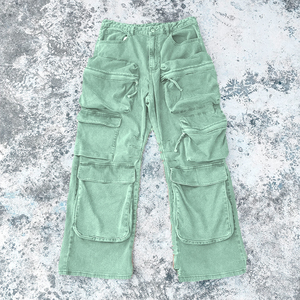 Jeans Cargo Rosa Vintage da Donna Huili Trenting Stone Washed Multi Tasche in Denim Baggy 2026 Personalizzati dal Produttore con Lavaggio Acido - Product Image 6