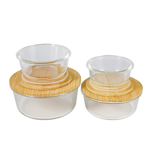มัลติฟังก์ชั่ไม้ไผ่ภาชนะเก็บอาหารขายส่ง housewares Bento กล่องแก้ว Made in China - Product Image 4