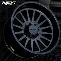 Jantes de camion de luxe NJQS noir mat à rebords profonds 8x170 8x180 8x6.5 22X12 24X12 24X14 26 28 30 pouces pour GMC, roues forgées