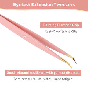 Pinces à épiler pour extensions de cils en acier inoxydable de haute précision, spécialement conçues pour les esthéticiennes des cils pour séparer les poils - Product Image 4