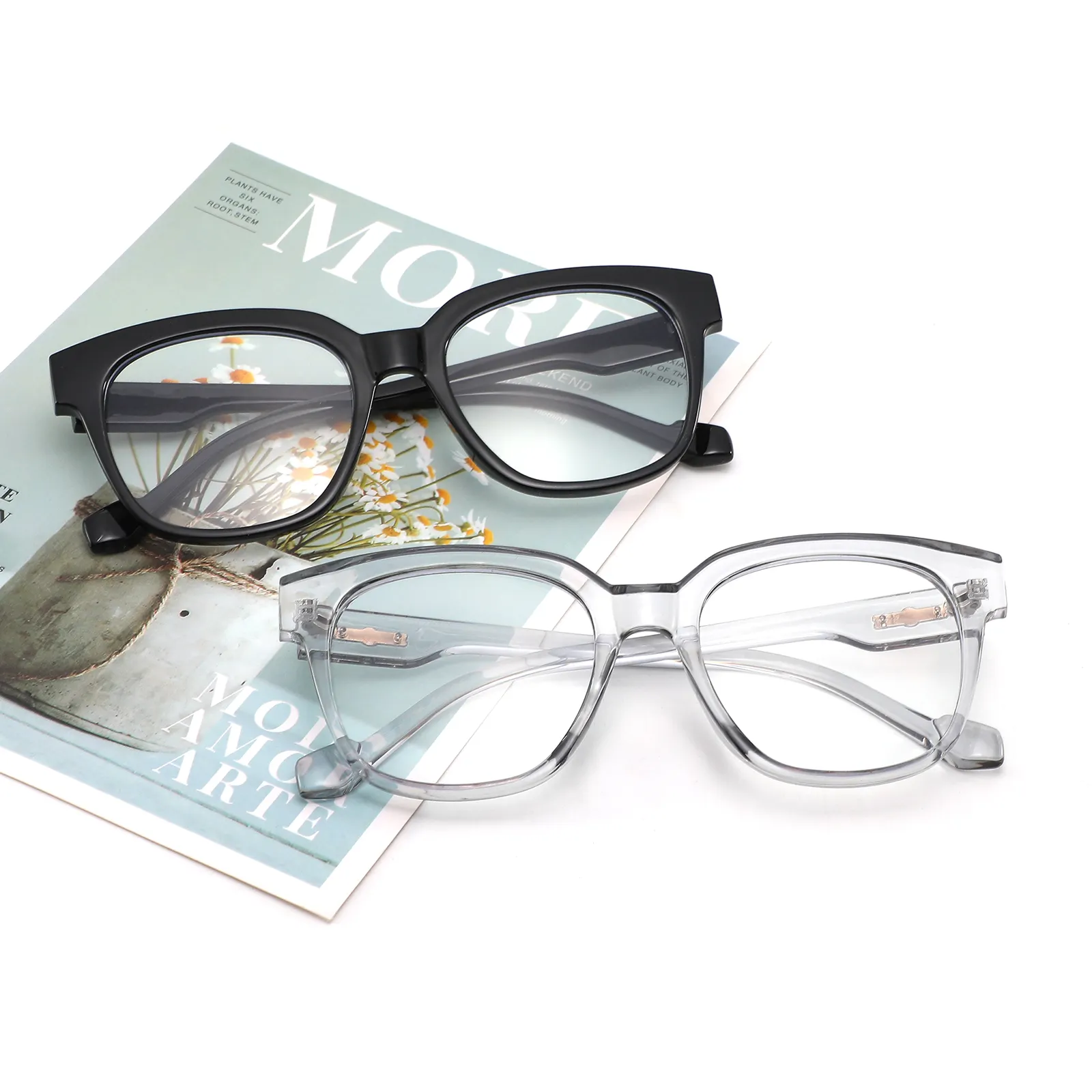 Yeni ucuz gözlük şık kare gözlük Pc optik gözlük çerçeveleri optik gözlük