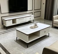 Meubles de salon, table basse et meuble TV, console de télévision rétractable, armoire de rangement moderne