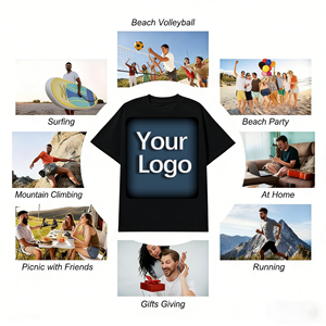 Paquete de <span class=keywords><strong>4</strong></span> Camisetas Extra Grandes de 220g, Sin Tejido, Manga Corta, Casuales, Lisas, Resistentes al Agua, Lavables, de Algodón - Product Image 4