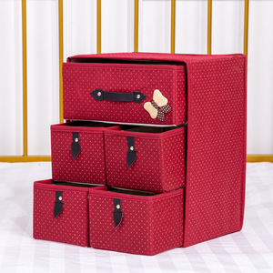 Boîte de rangement pliable en <span class=keywords><strong>tissu</strong></span> non tissé brillant, moderne, rectangulaire, légère, à simple couche, pour sous-vêtements, chaussettes et articles divers, pour tiroir - Product Image 6