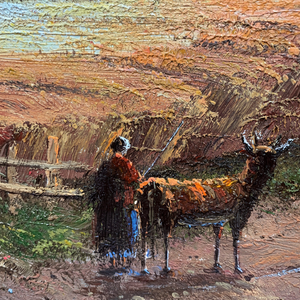 20 In× 24 in dipinti ad olio d'arte dipinti a mano 100% paesaggio classico del campo - Product Image 1