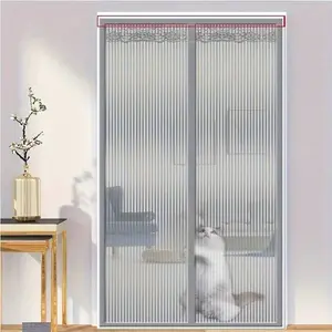 JINGMUZHI king kong mesh Screen Door - Self Sealing, Hands Free Mesh Partition Keeps Bugs Out - Pet Screen