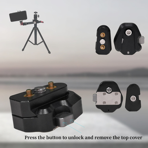 Accessoire en aluminium personnalisé Mini plaque de dégagement rapide pour moniteur de champ de caméra, trépied, bras articulé, bras magique, support de flash - Product Image 4