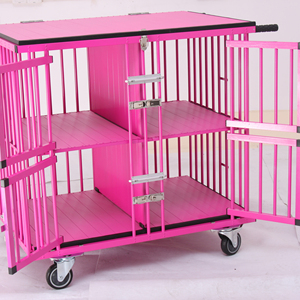 خفيفة الوزن 4 عجلات عربة الحيوانات الأليفة مريحة قابلة للطي عربة الكلب وعربة القط الناقل السفر صديقة - Product Image 2