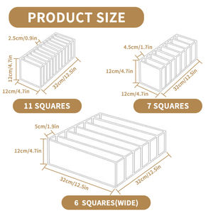 מתקפל מגירת ארון בגדים תחתונים מארגנים עבור צעיפים תחתונים גרביים חזייה-מחסן בגדים - Product Image 6