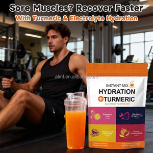 Instant Mix Hydratatie Kurkuma Elektrolyt Drink Mix 4 Smaken 16 Pakjes Vitaminen C & D + Zink Curcumine Poeder Kruidensupplementen - Product Image 2