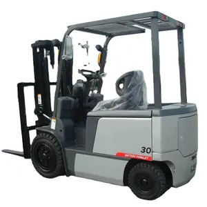 New FB30T 4ホイールElectric Forklift Truck 3.0ton 3.5トンBattery ForkliftsとSolid Tires 3段階マストフル送料リフティング