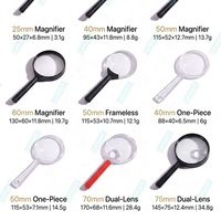 25mm 40mm 50mm 60mm 75mm Portable Pocket Reading Glass Optical Handheld Magnifier
