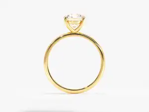 1 CT - 2 CT Round Cut Diamond Engagement Ring 14k 18k Solid Gold Diamond Ring 4-Prong Solitaire Diamond Ring