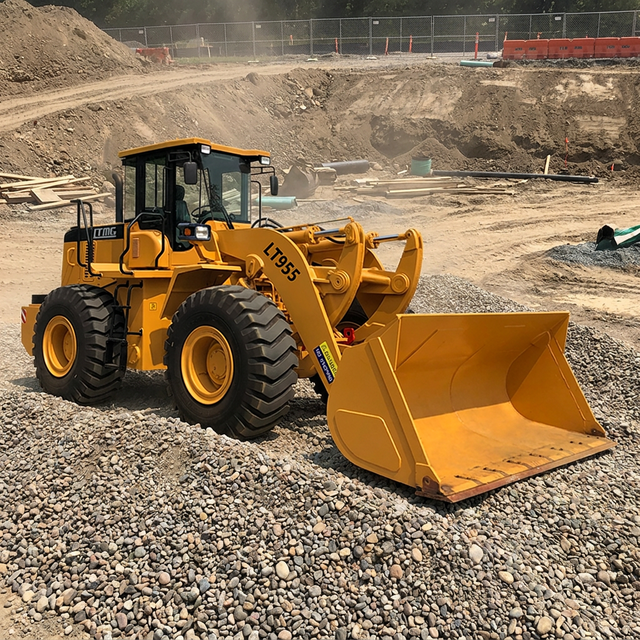 LTMG Heavy Duty Construction Machinery EPA Engine Front End Loader Joystick 5 Ton Wheel Loader with Double Lift Arms