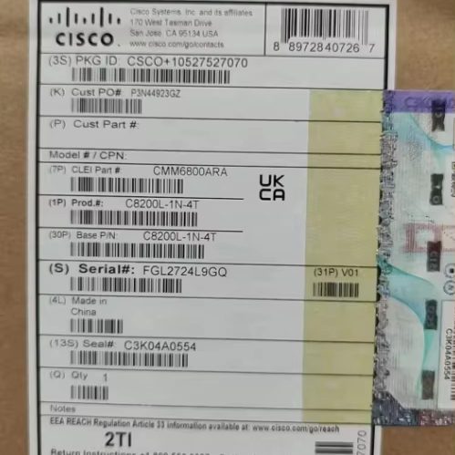 C8200L-1N-4T Brand New 8200 Series 4 Gigabit Ethernet Wired LAN Ports Edge Platforms Network Router