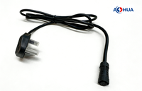 Système de câblage pour éclairage LED, prise UK 3 broches, connecteur M12 2 broches, 4 broches, connecteur étanche, séparateur en Y, IP65/IP67/IP68, connecteur de câble en T