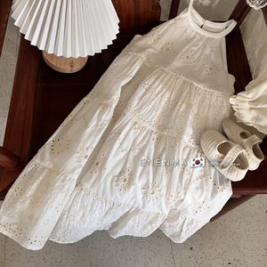 Nuovo Stile Estivo per Bambine, Vestito Principessa Versione Coreana con Pizzo Ricamato e Collo all'Americana, Vendita all'Ingrosso per l'Esportazione - Product Image 2