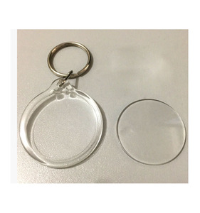 Llavero con marco de fotos acrílico de plástico en blanco redondo de 4cm, llavero con inserto de foto para manualidades DIY - Product Image 2