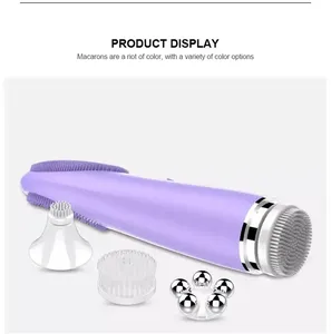 4 In 1 Waterproof Soft Silicone Face Washing Brush Multifunctional Face Makeup Cleaner Electric Facial Cleansing Brush