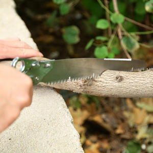 Sierra de podar Linyi de 350 mm con hoja de acero inoxidable plateada y negra para podar árboles frutales de jardín - Product Image 2