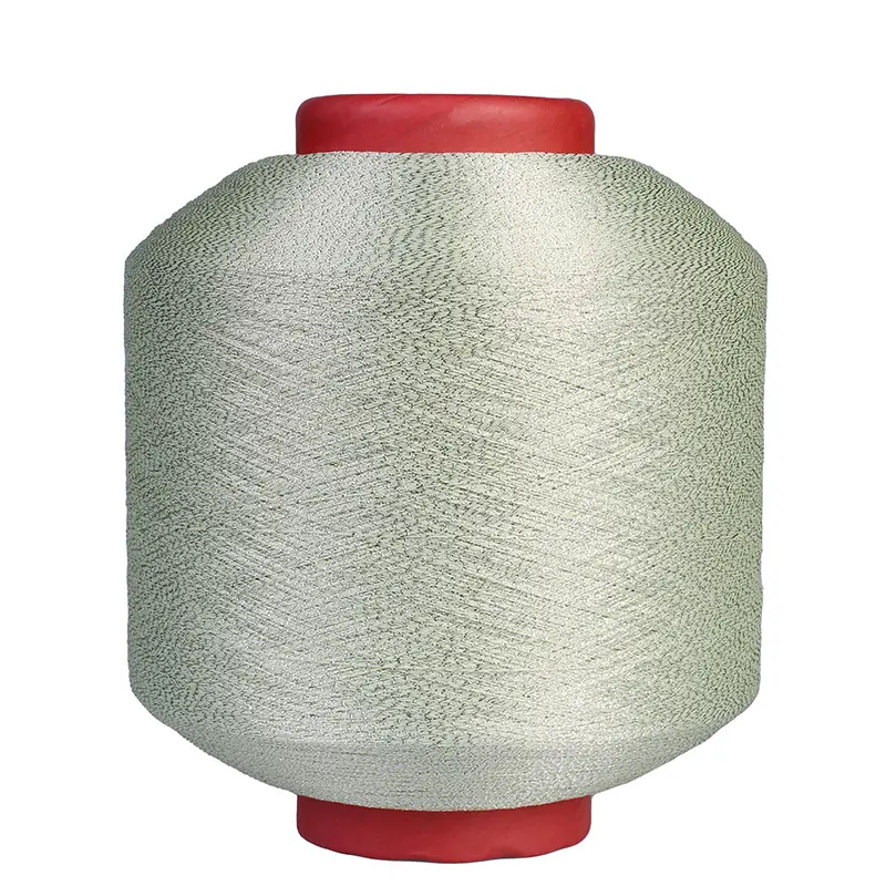 hot sale high quality custom colored polyester metallic yarn 150d for socks